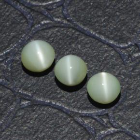Achetez naturel 1.31ct Vert Oeil de Chat Chrysobéryl gems, Coupe roude, En provenance Inde chez GemSelect. En stock, livraison internationale!