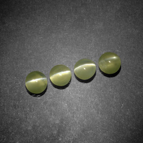 Achetez naturel ct vert jaunâtre chrysobéryl œil de chat gems, transparent, en provenance inde chez gemselect. en stock, livraison internationale!