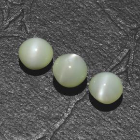 Achetez naturel 1,44ct vert chrysoberyl cat's eye gems, coupe roude, en provenance inde chez gemselect. en stock, livraison internationale!