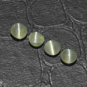 Achetez naturel 1,48ct vert chrysoberyl cat's eye gems, coupe roude, en provenance inde chez gemselect. en stock, livraison internationale!