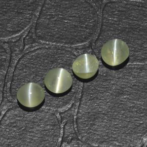 Achetez naturel 1,48ct vert chrysoberyl cat's eye gems, coupe roude, en provenance inde chez gemselect. en stock, livraison internationale!