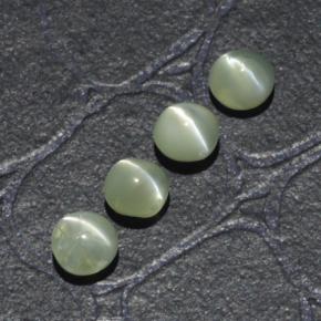 Achetez naturel 1.88ct Vert Doré Oeil de Chat Chrysobéryl gems, Coupe roude, En provenance Inde chez GemSelect. En stock, livraison internationale!