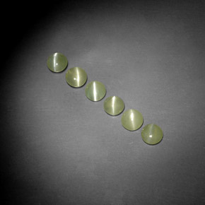 Achetez naturel ct vert chrysoberyl cat's eye gems, transparent, en provenance inde chez gemselect. en stock, livraison internationale!
