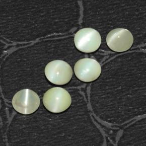 Achetez naturel 2,03ct vert chrysoberyl cat's eye gems, coupe roude, en provenance inde chez gemselect. en stock, livraison internationale!