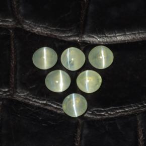 Achetez naturel 2,00ct vert chrysoberyl cat's eye gems, coupe roude, en provenance inde chez gemselect. en stock, livraison internationale!