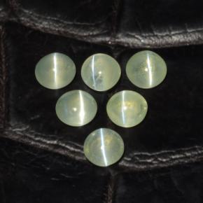 Achetez naturel 2,00ct vert chrysoberyl cat's eye gems, coupe roude, en provenance inde chez gemselect. en stock, livraison internationale!