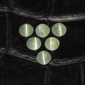 Achetez naturel 2,00ct vert chrysoberyl cat's eye gems, coupe roude, en provenance inde chez gemselect. en stock, livraison internationale!