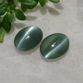 Achetez naturel 0.99ct Vert Oeil de Chat Chrysobéryl gems, Coupe ovale, En provenance Inde chez GemSelect. En stock, livraison internationale!