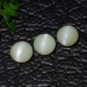 Achetez naturel 1,31ct vert chrysobéryl œil de chat gems, coupe roude, en provenance inde chez gemselect. en stock, livraison internationale!