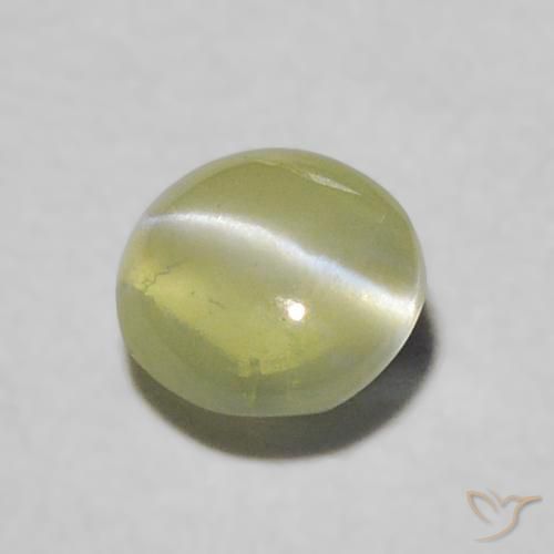 Oeil de Chat Chrysobéryl Vert jaunâtre naturelle Tour, 0.33 ct, Transparent