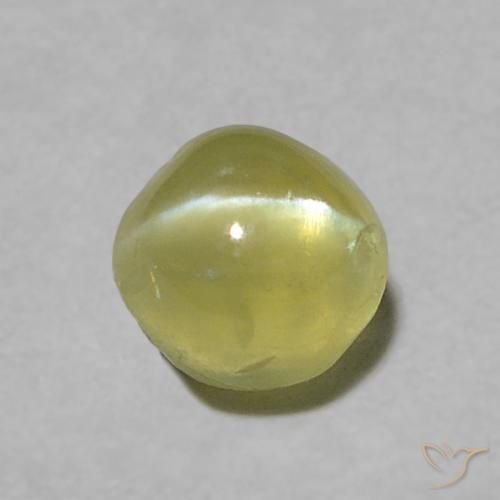 Oeil de Chat Chrysobéryl Vert clair naturelle Tour, 0.39 ct, Transparent