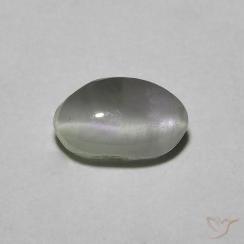 1.33ct Naturel Vert moyen Oeil de Chat Chrysobéryl, ovale, Translucide