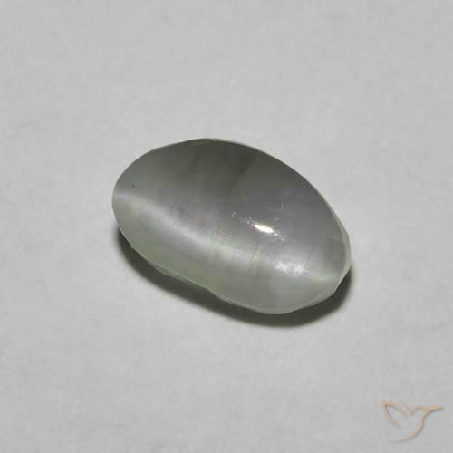 Oeil de Chat Chrysobéryl Vert moyen naturelle ovale, 1.33 ct, Translucide