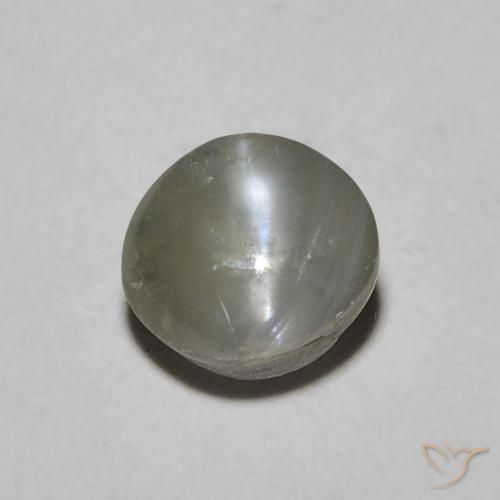 1.21ct Naturel Gris moyen Oeil de Chat Chrysobéryl, ovale, Opaque