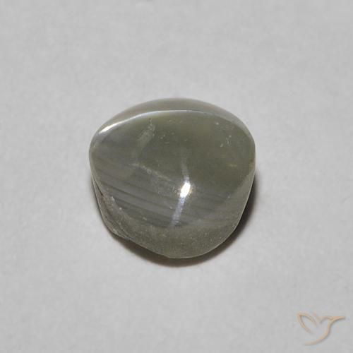 Oeil de Chat Chrysobéryl Gris moyen naturelle ovale, 1.21 ct, Opaque