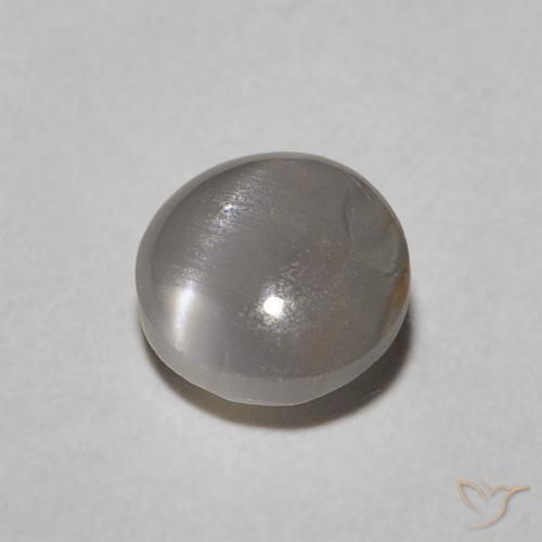 Oeil de Chat Chrysobéryl Vert moyen naturelle ovale, 0.62 ct, Opaque