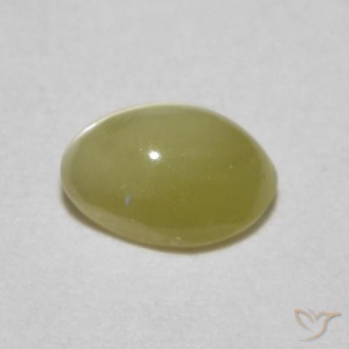 Oeil de Chat Chrysobéryl Jaune lagune léger naturelle ovale, 0.33 ct, Translucide