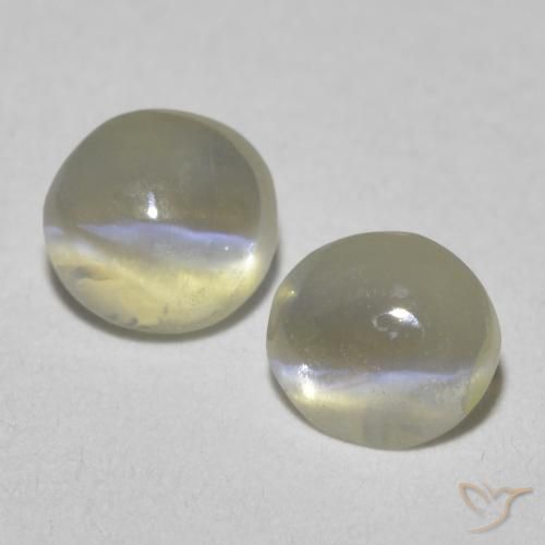 1.09ctw Naturel Blanc chaud Oeil de Chat Chrysobéryl, ovale, Translucide