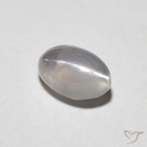 Oeil de Chat Chrysobéryl Warm Grey naturelle ovale, 0.89 ct, Translucide