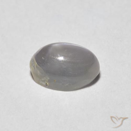 Oeil de Chat Chrysobéryl Warm Grey naturelle ovale, 0.89 ct, Translucide