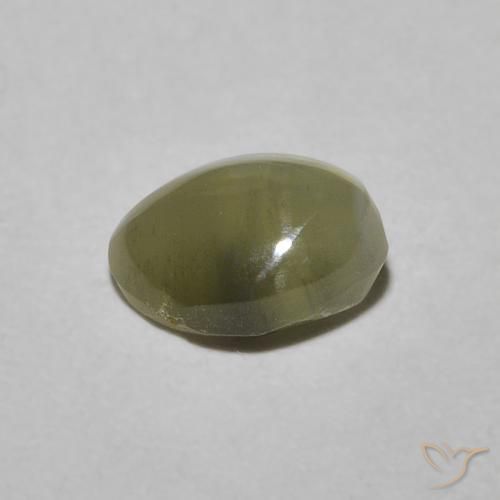 Oeil de Chat Chrysobéryl Or naturelle ovale, 1.05 ct, Translucide
