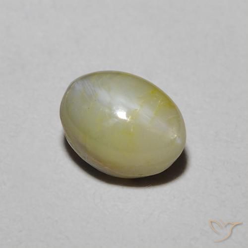 1.39ct Naturel Jaune moyen Oeil de Chat Chrysobéryl, ovale, Opaque