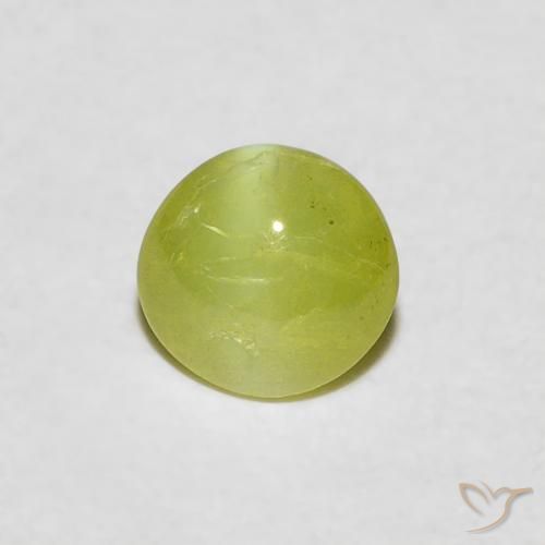 0.31ct Naturel Jaune moyen Oeil de Chat Chrysobéryl, ovale, Translucide