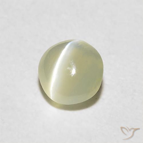 Oeil de Chat Chrysobéryl Jaune clair naturelle Tour, 0.29 ct, Translucide