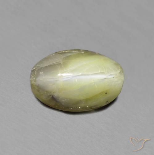2.67ct Naturel Jaune moyen Oeil de Chat Chrysobéryl, ovale, Translucide