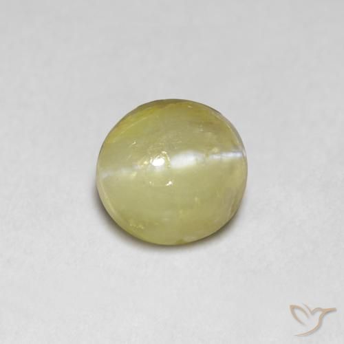 1.18ct Naturel Jaune banane Oeil de Chat Chrysobéryl, ovale, Translucide