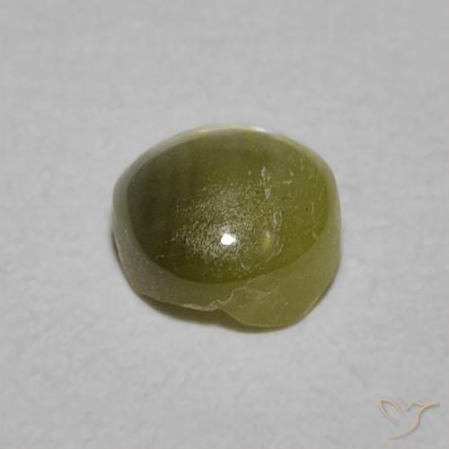 Oeil de Chat Chrysobéryl Vert jaunâtre naturelle Tour, 0.52 ct, Translucide