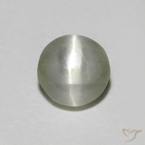Oeil de Chat Chrysobéryl Gris moyen naturelle Coupe ovale, 0.47 ct, Translucide