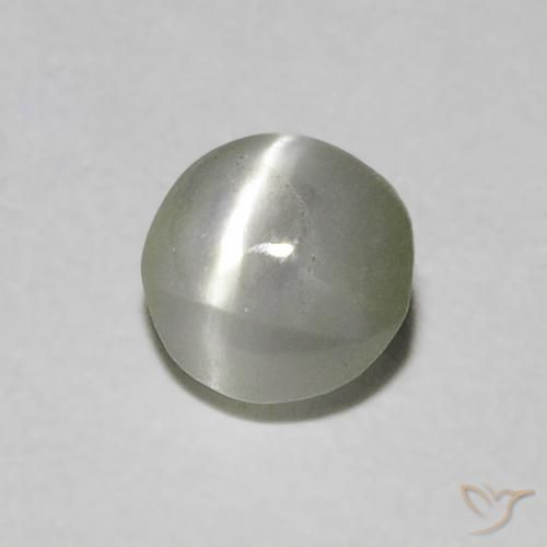 Oeil de Chat Chrysobéryl Gris moyen naturelle Coupe ovale, 0.47 ct, Translucide