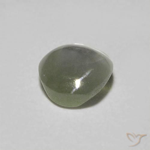 Oeil de Chat Chrysobéryl Gris moyen naturelle Coupe ovale, 0.47 ct, Translucide