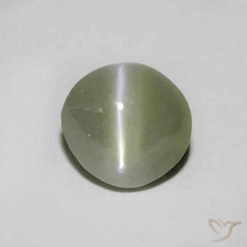 0.55ct Naturel Vert grisâtre Oeil de Chat Chrysobéryl, ovale, Translucide