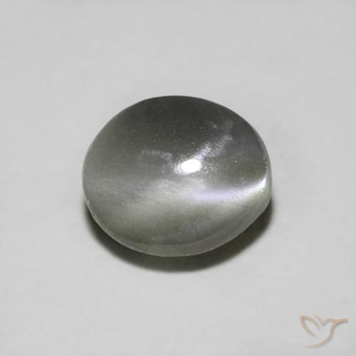 0.94ct Naturel Gris acier Oeil de Chat Chrysobéryl, ovale, Translucide