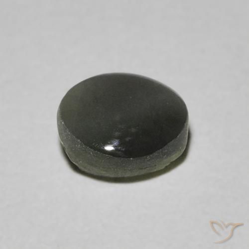Oeil de Chat Chrysobéryl Gris acier naturelle ovale, 0.94 ct, Translucide