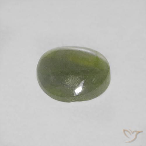 Oeil de Chat Chrysobéryl Vert terreux naturelle Tour, 0.39 ct, Translucide