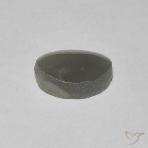 Oeil de Chat Chrysobéryl Gris très clair naturelle ovale, 0.66 ct, Translucide