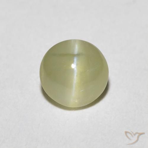 0.59ct Naturel Vert chaud Oeil de Chat Chrysobéryl, ovale, Translucide