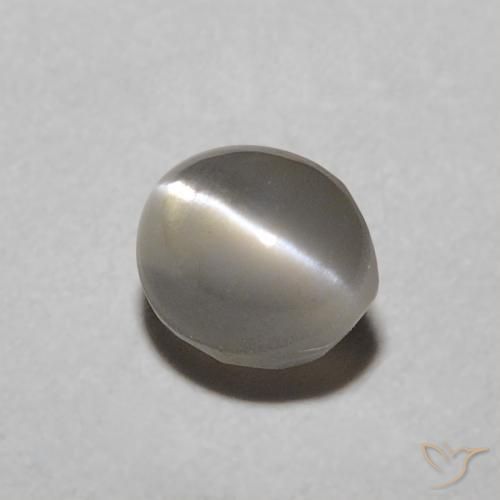 Oeil de Chat Chrysobéryl Gris très clair naturelle ovale, 0.57 ct, Translucide