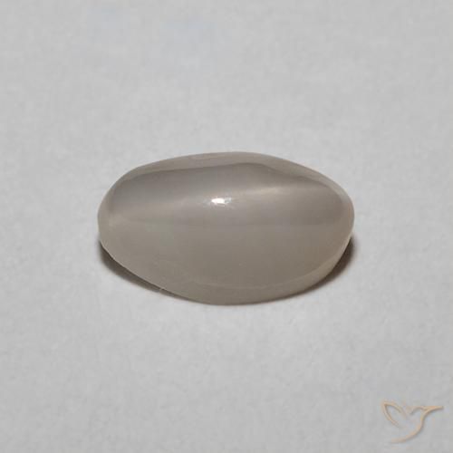 0.77ct Naturel Gris très clair Oeil de Chat Chrysobéryl, ovale, Translucide