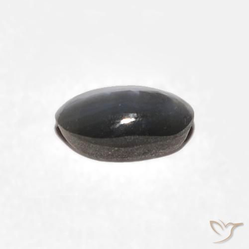 Oeil de Chat Chrysobéryl Gris moyen naturelle ovale, 0.70 ct, Opaque