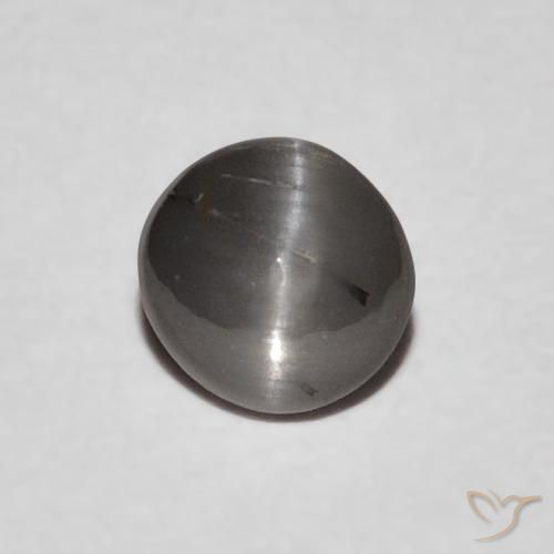 0.63ct Naturel Gris moyen Oeil de Chat Chrysobéryl, ovale, Opaque