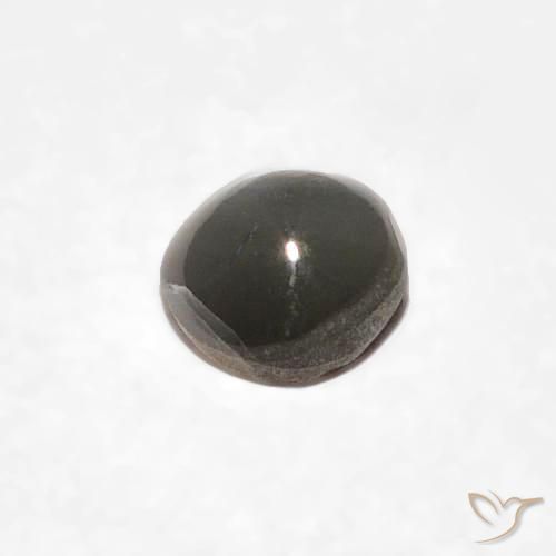 Oeil de Chat Chrysobéryl Gris moyen naturelle ovale, 0.39 ct, Opaque