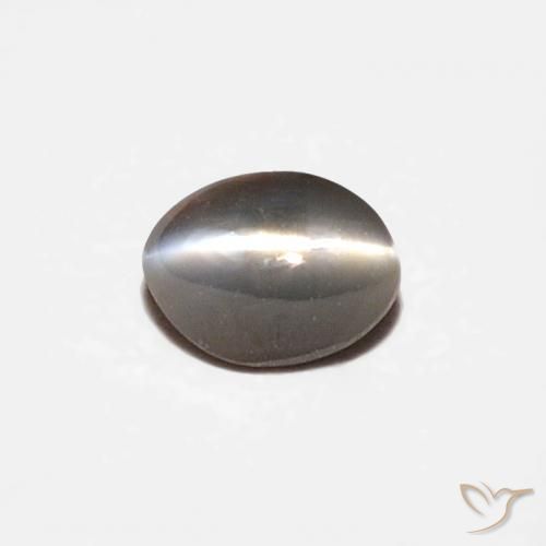 0.26ct Naturel Noir grisâtre Oeil de Chat Chrysobéryl, ovale, Opaque