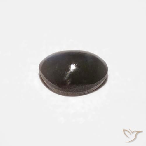 Oeil de Chat Chrysobéryl Noir grisâtre naturelle ovale, 0.26 ct, Opaque