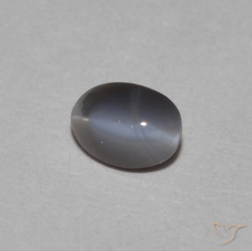 Oeil de Chat Chrysobéryl Gris argent naturelle ovale, 0.25 ct, Opaque