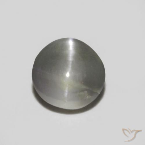 0.36ct Naturel Reddish Grey Oeil de Chat Chrysobéryl, ovale, Opaque
