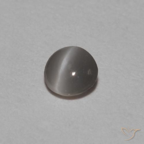 Oeil de Chat Chrysobéryl Gris moyen naturelle Coupe ovale, 0.15 ct, Opaque